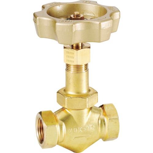 ■Fujikin 黄銅製ニードルバルブ3/4B〔品番:DH12ER〕【8504761:0】[店頭受取不可]
