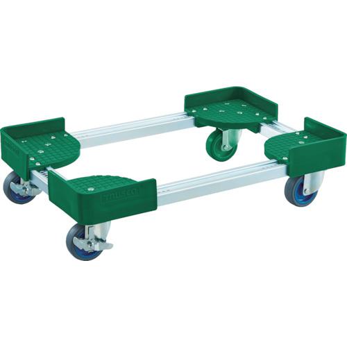 ■TRUSCO 伸縮式コンテナ台車 内寸500-600X500-600 AC ストッパー付〔品番:FCD5050ALGS〕【8549231:0】[直送DS][店頭受取不可]