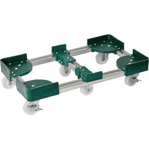 ■TRUSCO 伸縮式コンテナ台車 内寸400-500X800-900 ストッパー付〔品番:FCD64080S〕【8549245:0】[直送DS][店頭受取不可]