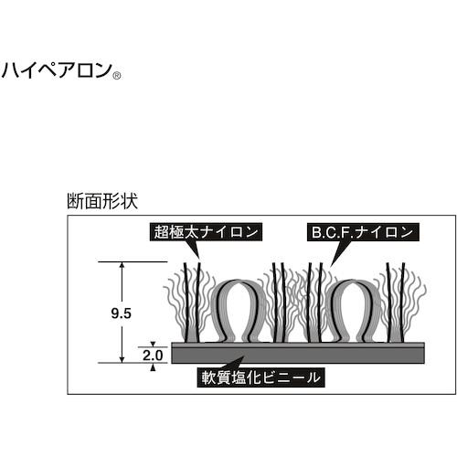 ■テラモト 屋内マット ハイペアロン モスグレー 900×1800mm〔品番:MR0380485〕【8551110:0】[店頭受取不可]_2