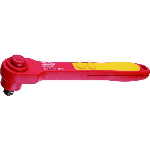 ■GEDORE 絶縁ラチェットハンドル 差込角12.7mm〔品番:6123910〕【8556607:0】[店頭受取不可]