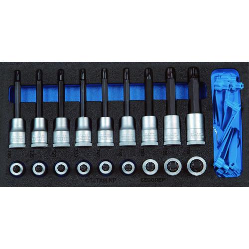 ■GEDORE 【売切廃番】トルクスビットソケットセット 1500CT1‐ITX19LKP〔品番:2308940〕【8558930:0】[店頭受取不可]