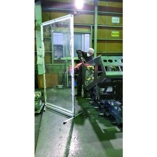 ■TRUSCO アルミ製衝立 透明防炎タイプ W1000XH1500〔品番:AF1015TM〕【8563520:0】[直送DS][店頭受取不可]_1