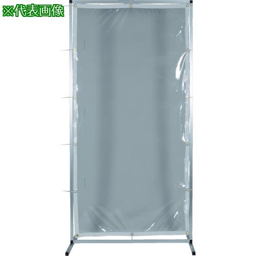 ■TRUSCO アルミ製衝立 透明防炎タイプ W1000XH1500〔品番:AF1015TM〕【8563520:0】[直送DS][店頭受取不可]