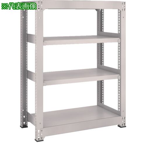■TRUSCO スチールラック M3型中量棚 1200×1121×H1200 4段 単体 ネオグレー〔品番:M344124〕【8563956:0】[直送DS][店頭受取不可]