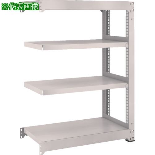 ■TRUSCO スチールラック M3型中量棚 1800×1121×H1200 4段 連結 ネオグレー〔品番:M346124B〕【8563962:0】[直送DS][店頭受取不可]