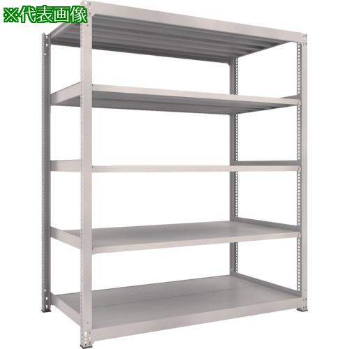 ■TRUSCO スチールラック M3型中量棚 1500×1121×H2100 5段 単体 ネオグレー〔品番:M375125〕【8564029:0】[直送DS][店頭受取不可]