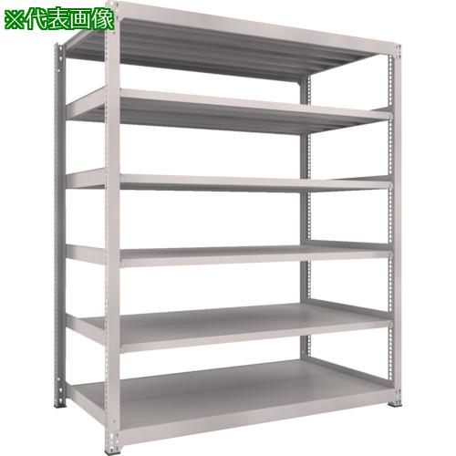 ■TRUSCO スチールラック M3型中量棚 1500×1121×H2100 6段 単体 ネオグレー〔品番:M375126〕【8564037:0】[直送DS][店頭受取不可]