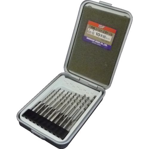 ■ISF 六角軸コバルト正宗ドリル 10本組セット(スチールケース入)〔品番:6COD10S〕【8587322:0】[店頭受取不可]