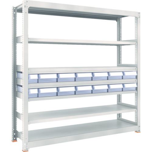 ■TRUSCO スチール製中量ボルトレス棚 M3型 樹脂透明引出付 W1800×D471×H1800 小×2・大×12〔品番:M36657C2D12〕【8596099:0】[直送DS][店頭受取不可]