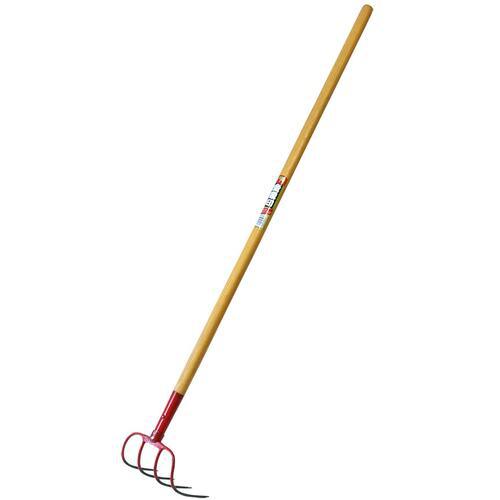 ■金象 木柄ポテトホーク 4本爪〔品番:031035〕【8681917:0】[直送DS][店頭受取不可]