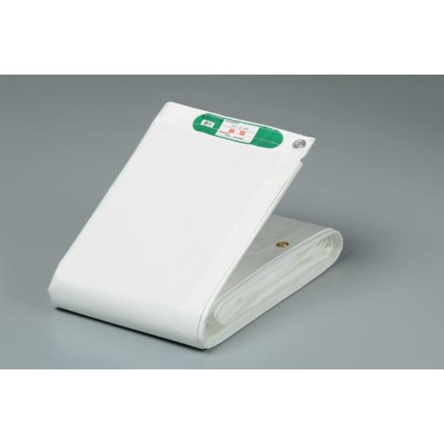 ■萩原 ターピー PE防炎シート ホワイト 5.4m×7.2m〔品番:PEBOD5472〕【8684479:0】[店頭受取不可]