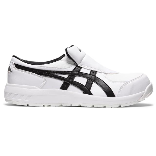 即納在庫品 アシックス 安全靴 ウィンジョブ CP211 SLIP-ON 3E相当 ホワイト×ブラック 26.5cm ローカット スリッポンタイプ セーフティシューズ 作業靴 ワーキング 1273A031.100
