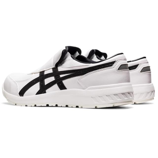 即納在庫品 アシックス 安全靴 ウィンジョブ CP211 SLIP-ON 3E相当 ホワイト×ブラック 26.5cm ローカット スリッポンタイプ セーフティシューズ 作業靴 ワーキング 1273A031.100