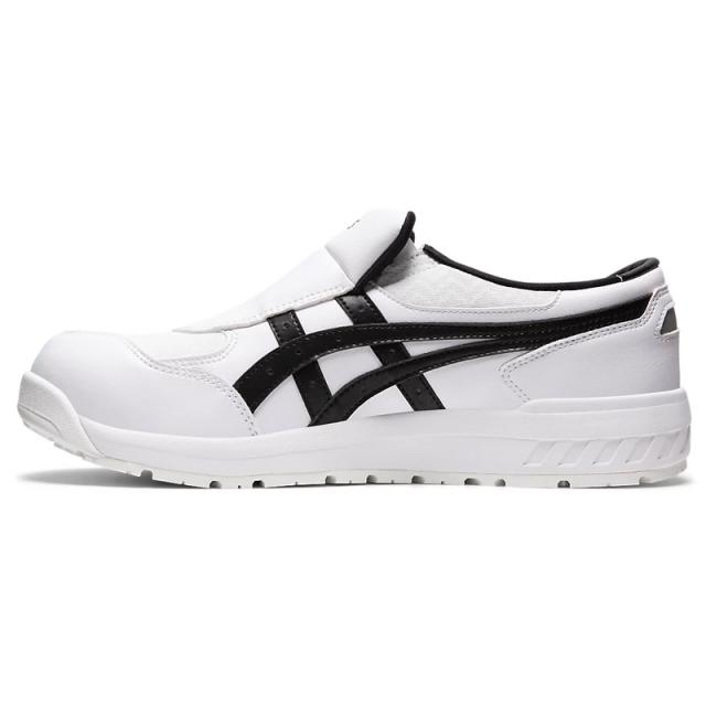 即納在庫品 アシックス 安全靴 ウィンジョブ CP211 SLIP-ON 3E相当 ホワイト×ブラック 26.5cm ローカット スリッポンタイプ セーフティシューズ 作業靴 ワーキング 1273A031.100