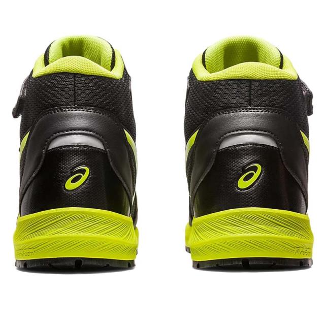 即納在庫品 アシックス 安全靴 ウィンジョブ CP216 3E相当 ハイカット ベルクロ ブラックＸネオンライム 27.5cm 1273A076 セーフティシューズ 作業靴 先芯 ベルトタイプ 作業靴 ワーキング 1273A076.001