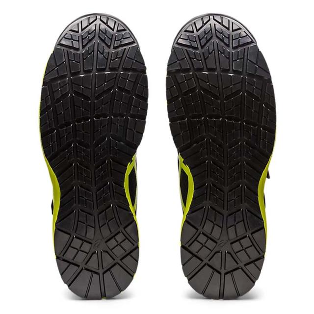 即納在庫品 アシックス 安全靴 ウィンジョブ CP216 3E相当 ハイカット ベルクロ ブラックＸネオンライム 27.5cm 1273A076 セーフティシューズ 作業靴 先芯 ベルトタイプ 作業靴 ワーキング 1273A076.001