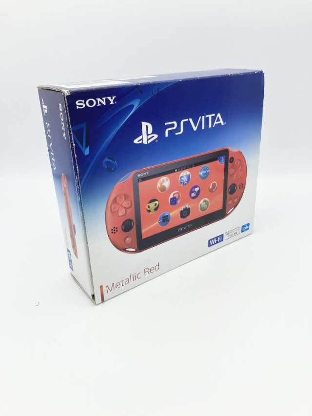 中古 箱付 完品 PlayStation Vita Wi-Fiモデル メタリック・レッド