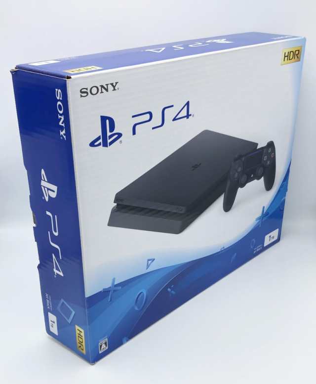 中古 箱付 完品 PlayStation 4 ジェット・ブラック 1TB (CUH-2200BB01 ...