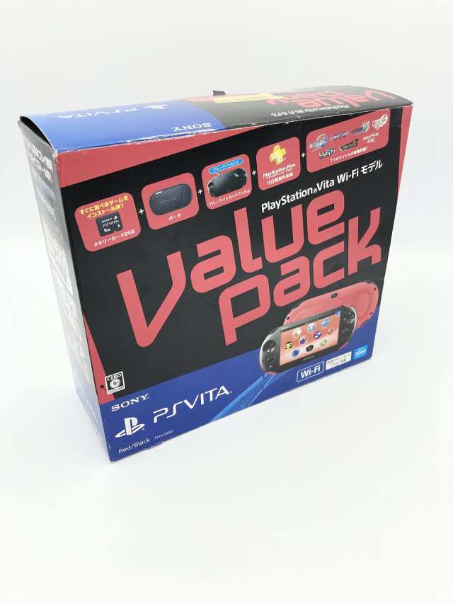 箱付 中古 PlayStation Vita Super Value Pack Wi-Fiモデル レッド