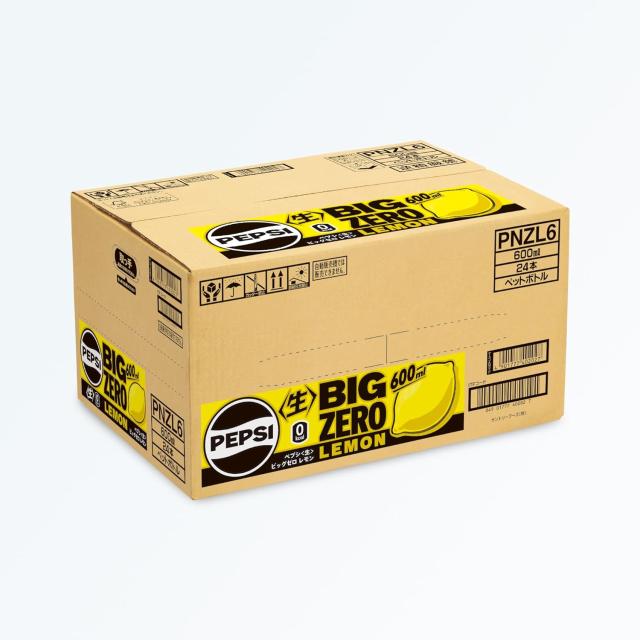 セール】「24本」ペプシ生 BIG ZERO LEMON 600ml ×24本×1箱 サントリー