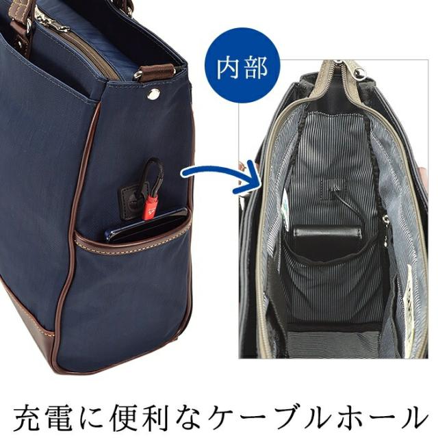 ビジネスバッグ 26661-01 26661-02 26661-03トートバッグ メンズ B4 大容量 軽量 3way ケーブルホール 多機能 通勤  KBN26661 GRAFIT グラフィット 送料無料_8