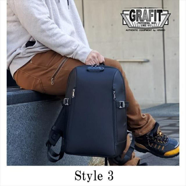 ビジネスバッグ 42576-01 ビジネスリュック リュック A4ファイル ダイヤルロック付き タブレット対応 通勤 自転車 黒 KBN42576 グラフィット GRAFIT 送料無料