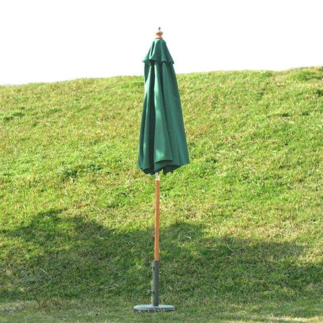 木製日がさ 日がさ 差しわたし210 緑であること 210ＧＲ 38696 庭 園庭日がさ 園庭 砂浜 喫茶店 アウトドア 余暇 難民キャンプ 天幕 余暇 海水浴 川遊び