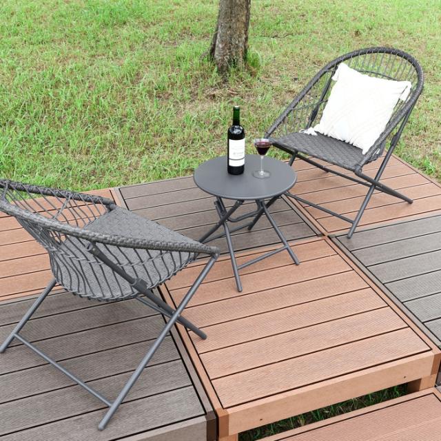 ガーデンテーブル＆チェアセット elma52052 アウトドア キャンプ