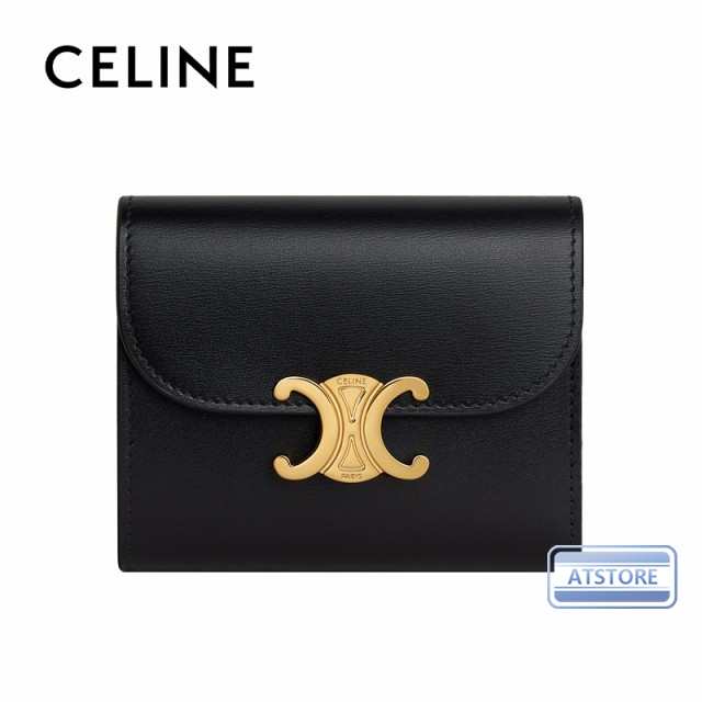 CELINE セリーヌ celine スモール ウォレット トリオンフ ブラック ...