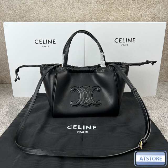 CELINE セリーヌ celine スモール カバ ハンドバッグ ドローストリング 