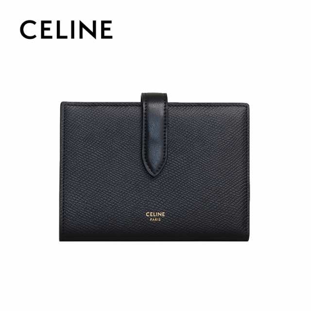 CELINE セリーヌ celine ミディアム ストラップウォレット ブラック