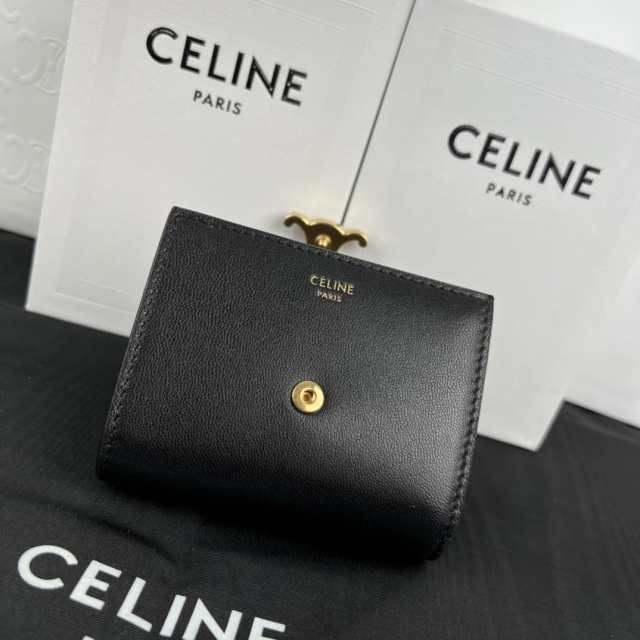 CELINE セリーヌ celine スモール ウォレット トリオンフ ブラック