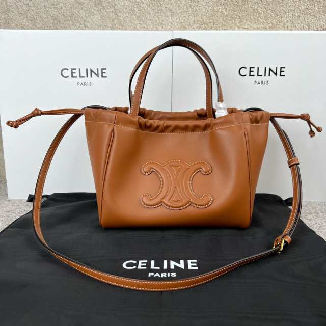 CELINE セリーヌ celine スモール カバ ハンドバッグ ドローストリング キュイル トリオンフ スムースカーフスキン ブランド レディース  ｜au PAY マーケット