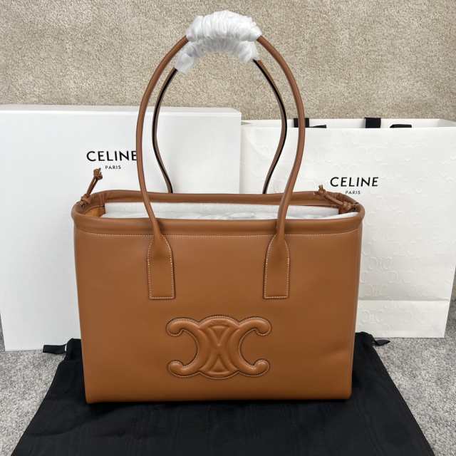 CELINE セリーヌ celine カバ ハンドバッグ ドローストリング キュイル