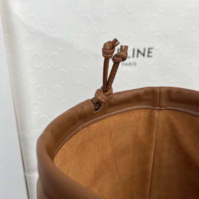 CELINE セリーヌ celine カバ ハンドバッグ ドローストリング キュイル