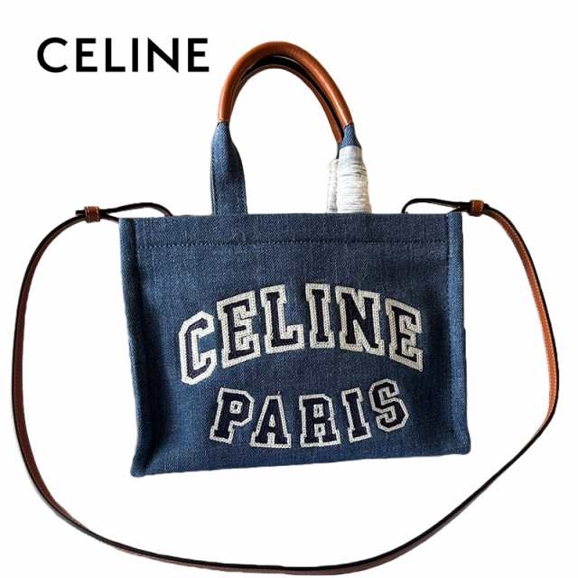 CELINE セリーヌ celine スモール トートバッグ ハンドバッグ ネイビー