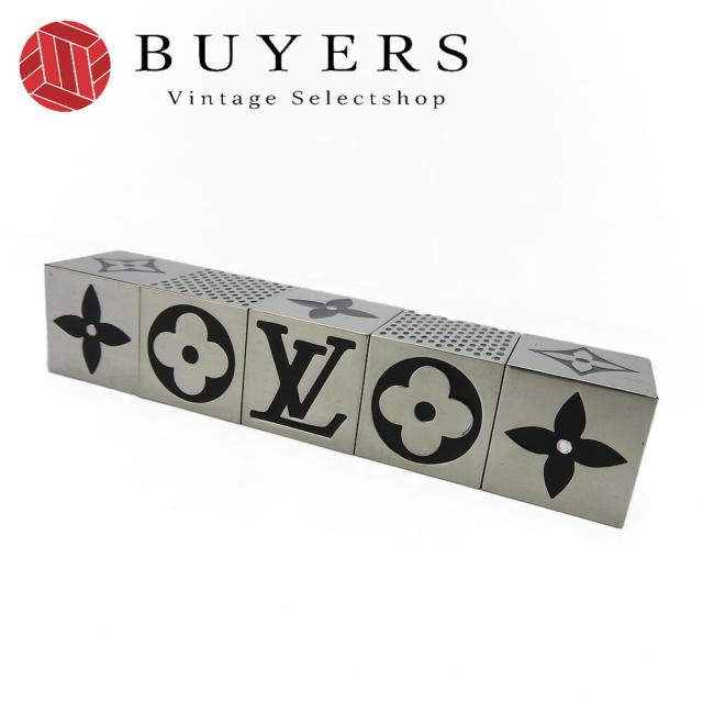 中古  ルイヴィトン LOUIS VUITTON M99454  キューブゲーム ダイス サイコロ LV シルバー メタル モノグラム  磁石 マグネット インテリア 小物 LV CUBE GAMEの通販はその他インテリア小物・置物