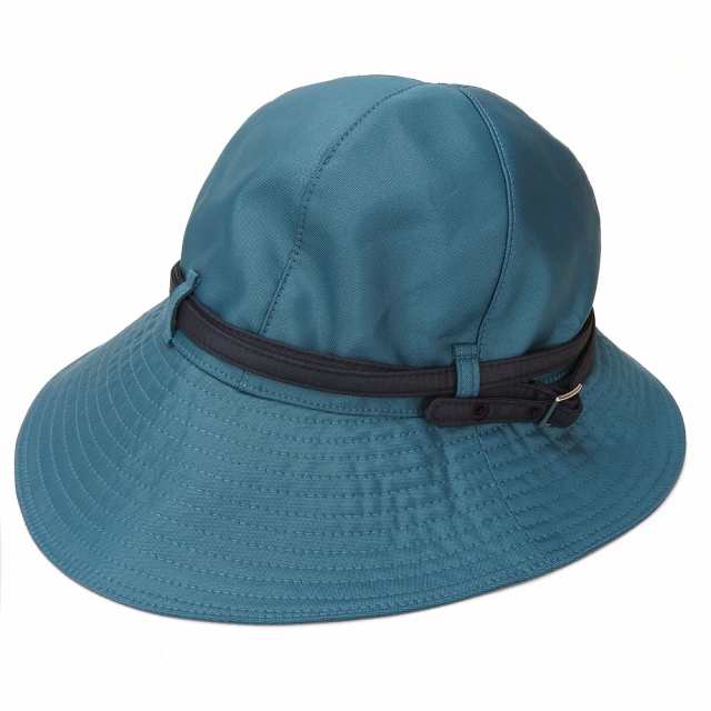 中古  エルメス ハット 帽子 レディース 女性 HERMES CHAPEAU FEMME LUCY TOILE EVERYDAY 55cm キュラソー マリン Curacao Marine Hat blue navy Polyester86%/Polyamide14%の通販は