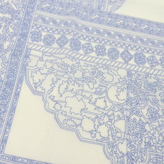 中古 未使用展示品 エルメス ハンカチーフ コットン100％ ブルー 普段