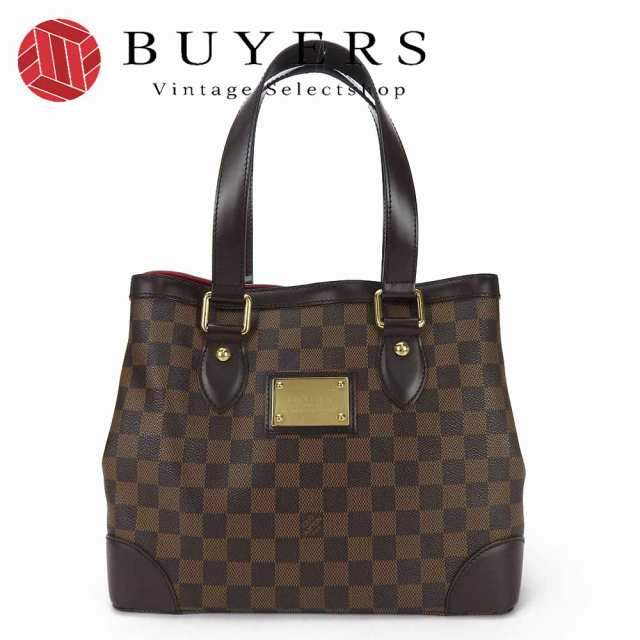 中古 LOUIS VUITTON ルイヴィトン N51205 ハムステッドPM ダミエ トートバッグ 肩掛け レディース 女性 市松模様 ブラウン 茶 Tote Bag