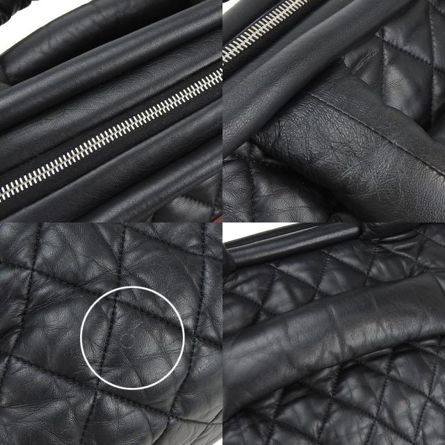 中古 シャネル トート バッグ ボストン コココクーン 13番台 ブラック