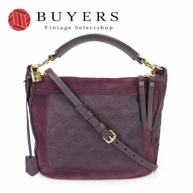 中古 ルイヴィトン 2wayハンドバッグ ショルダー オダシューズPM M40583 モノグラムアンプラント LV ゴールド金具  紫 パープル レディース 女性 レザー スエード 斜め掛け LOUIS VUITTON Shoulder Bag