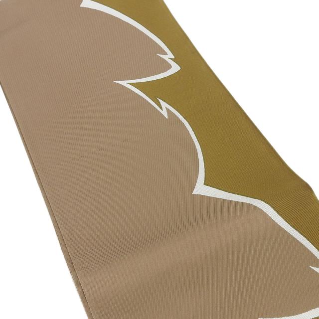 中古 袋帯 ココアブラウン モカ 茶色 お洒落着 六通柄 正絹 シルク