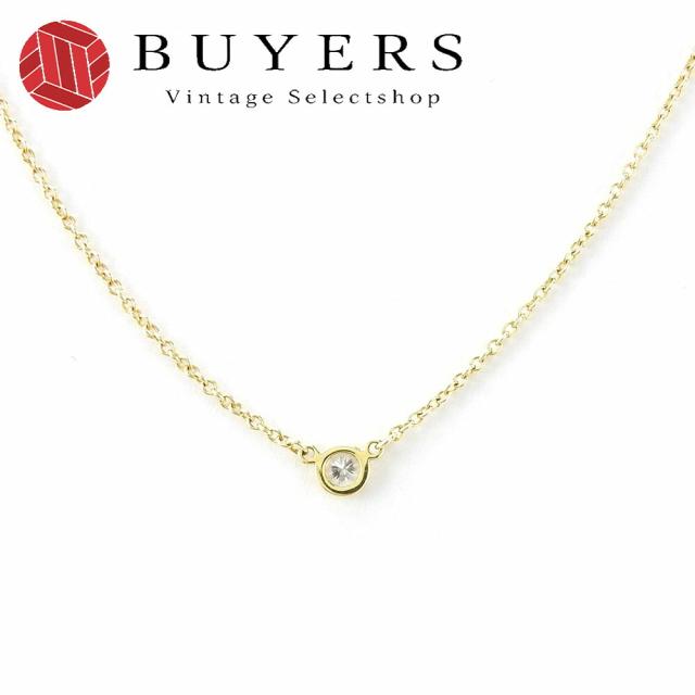 中古 ティファニー ネックレス バイザヤード 750 K18 YG イエロー