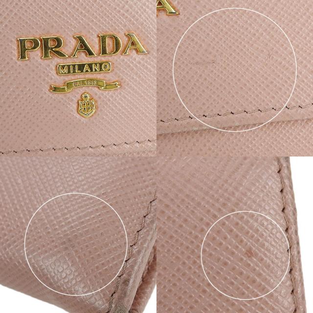 中古 プラダ 長財布 二つ折り 1MH132 サフィアーノ レザー 革 ライトピンク シンプル レディース 女性 小物 PRADA wallet pink saffiano_10