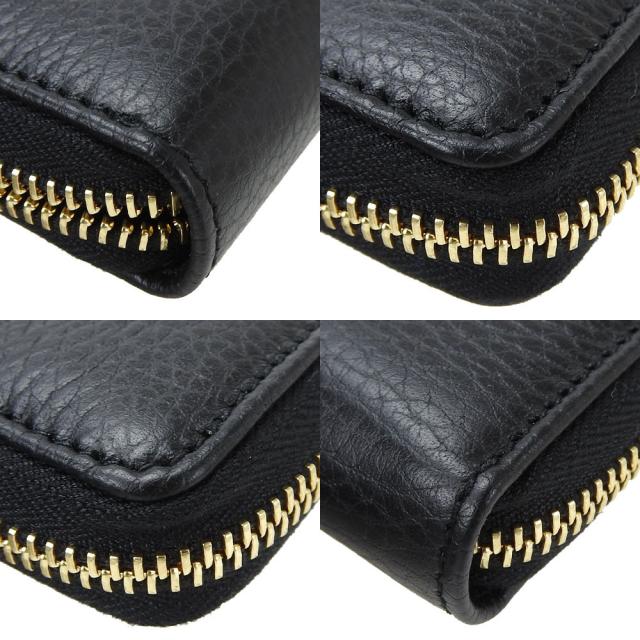 【中古】【美品】グッチ ラウンドファスナー 長財布 ジッピー ウォレット 456117 GGマーモント ブラック 黒 レザー 革 ゴールド金具 女性 レディース GUCCI long Zip Around Wallet Leather black Gold 中古 【美品】グッチ ラウンドファスナー 長財布 ジッピー ウォレット