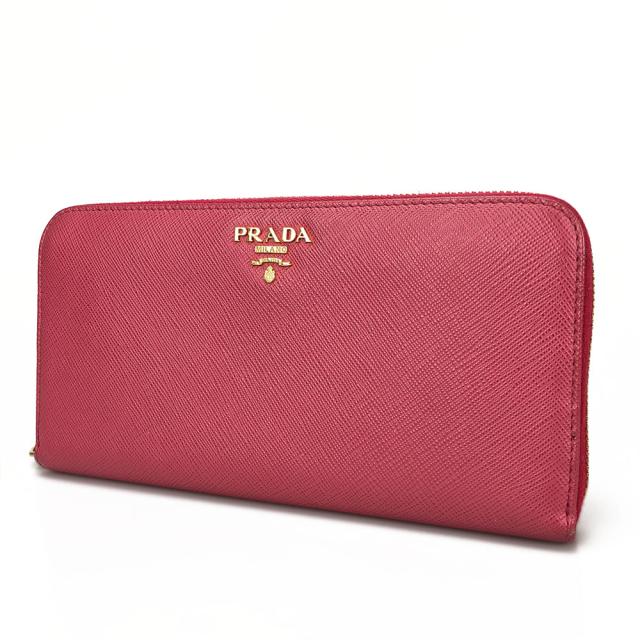中古 プラダ PRADA 1ML506 ラウンドファスナー長財布 サフィアーノ  