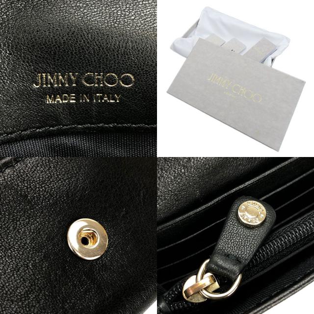 JIMMY CHOO ジミーチュウ NINO スタースタッズ レザー 長財布 □極美品