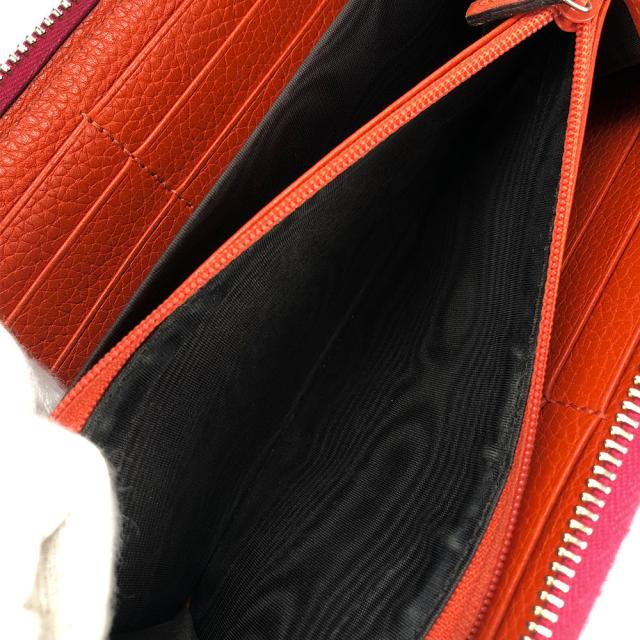 中古 グッチ ラウンドファスナー 長財布 バンブー タッセル ジッピー